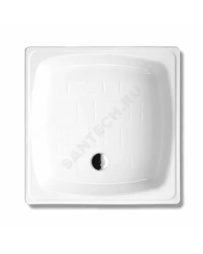 Поддон душевой стальной квадрат Standart Plus 800х800х130 рифленый белый White Wave (Караганда)