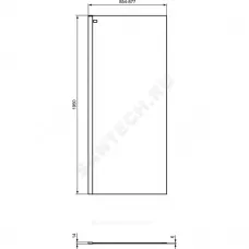 Стенка душевая CONNECT 2 900х1950мм Ideal Standard K9377V3