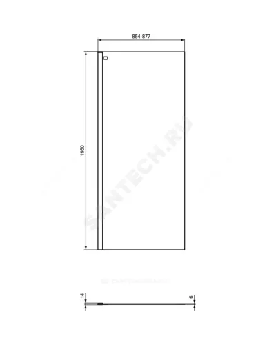 Стенка душевая CONNECT 2 900х1950мм Ideal Standard K9377V3