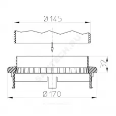 Фланец дренажный PP HL160 Дн 170 HL HL160