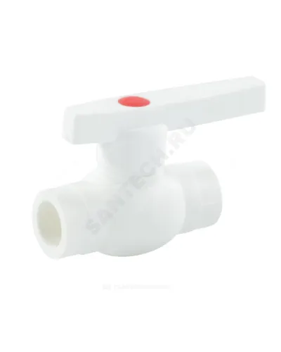 Кран шаровой PP-R белый Дн 20 внутренняя пайка OPTIMA VALFEX VALF 10145020