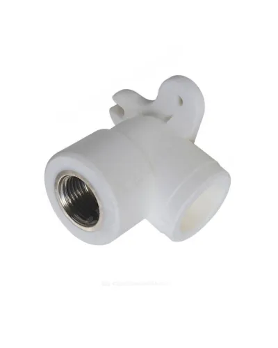 Угольник PP-R комбинированный белый Дн 25х1/2 ВР с креплением PRO VALFEX 10120025-PRO