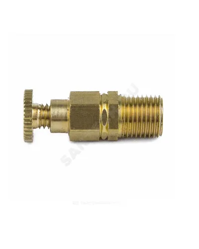 Кран Маевского ручной латунь 5006 М10х1,0 Ру10 НР с колпачком Aquasfera 5006-01