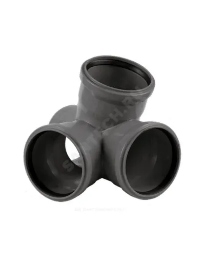 Крестовина PP-H 2-плоскостная серая HT HTED Дн 110х110х110х67гр б/нап в/к Ostendorf 115920