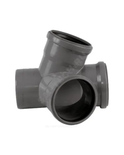 Крестовина PP-H 2-плоскостная серая HT HTED Дн 110х110х110х67гр б/нап в/к Ostendorf 115920