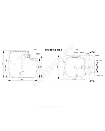 Ёмкость для КНС FEKABOX 200 л DAB 60162080