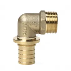 Угольник для PE-X труб аксиальный бронза Дн 20х1/2" НР RX+ Рехау 14563473001