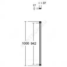 Опора крепежная Silk Black прямая 1000 мм Ideal Standard K9380V3