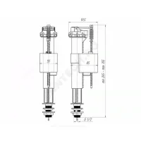 Арматура для бачка наливная 1/2" нижнее подключение АНИ Пласт WC5510