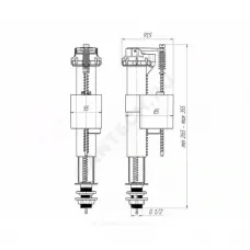 Арматура для бачка наливная 1/2" нижнее подключение АНИ Пласт WC5510