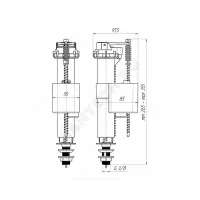 Арматура для бачка наливная 3/8" нижнее подключение АНИ Пласт WC5530