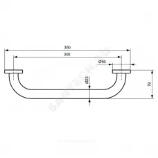 Поручень прямой 300 мм IOM хром Ideal Standard A9126AA