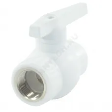 Кран шаровой PP-R комбинированный белый Дн 20х1/2" Ру25 ВР VALFEX 10142012