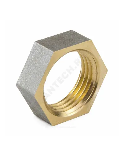 Контргайка латунь никель Ду 15 (1/2) ВР 9020 ГОСТ 32585-2013 Aquasfera 9020-01
