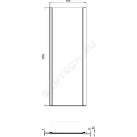 Стенка душевая CONNECT 2 боковая 750х1950мм Ideal Standard K9298V3
