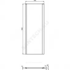 Стенка душевая CONNECT 2 боковая 750х1950мм Ideal Standard K9298V3