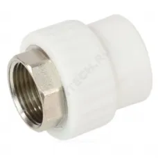 Муфта PP-R комбинированная под ключ белая Дн 110х4" ВР VALFEX 10134110