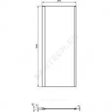 Стенка душевая CONNECT 2 боковая 850х1950мм Ideal Standard K9301V3